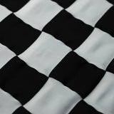 Checkers Poly Spandex Fabric - Red And White Checkered, 1" x 1" Checks, 58/60" Width (1 Yard)