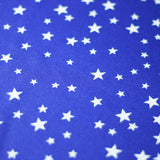 Twinkle Stars Poly Spandex Fabric - White Stars On Blue, 58/60" Width (1 Yard)