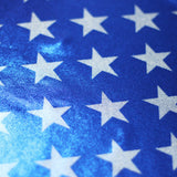 Freedom Star And Stripe Foil Polyester Spandex Fabric - Red, White, And Blue Patriotic Stars And Stripes, 58-60" Width (1 Yard)