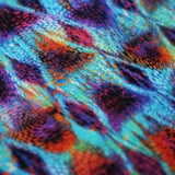 Magic Cobra Nylon Spandex Fabric - Multi Snakeskin Wet Print, 58-60" Width (1 Yard)