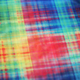 Diagonal Plaid Poly Spandex Fabric - Rainbow Plaid, 58/60" Width (1 Yard)