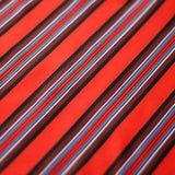 Zulu Stripes Poly Spandex Fabric - Red Multi, Blue Multi, Wide Horizontal Stripes, 58-60" Width (1 Yard)