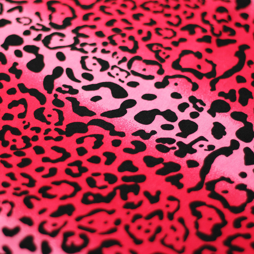 Cheetah Stripe Poly Spandex Fabric - Multicolor Cheetah Leopard Print, 58/60" Width (1 Yard)