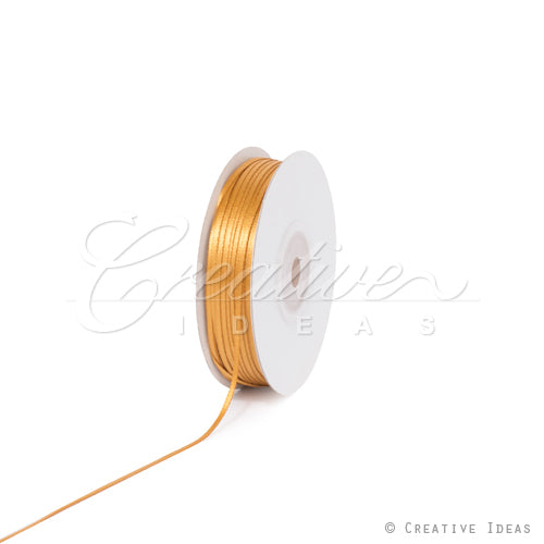 1/16" Double Face Satin Ribbon - 100 Yards (Antique Gold)