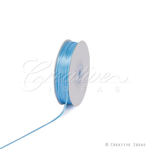 1/16" Double Face Satin Ribbon - 100 Yards (Blue Mist)