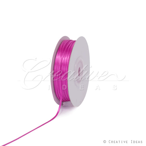 1/16" Double Face Satin Ribbon - 100 Yards (Fuchsia)