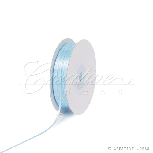 1/16" Double Face Satin Ribbon - 100 Yards (Light Blue)