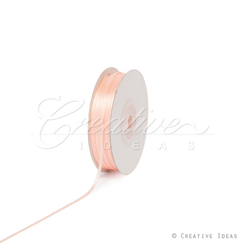 1/16" Double Face Satin Ribbon - 100 Yards (Light Peach)