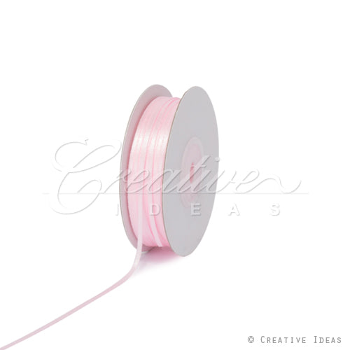 1/16" Double Face Satin Ribbon - 100 Yards (Light Pink)