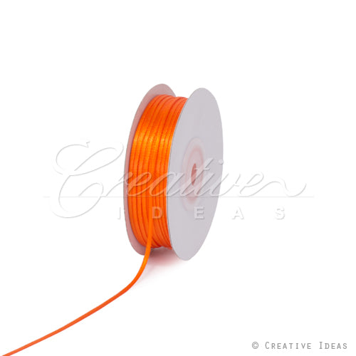 1/16" Double Face Satin Ribbon - 100 Yards (Orange)