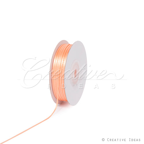 1/16" Double Face Satin Ribbon - 100 Yards (Peach)