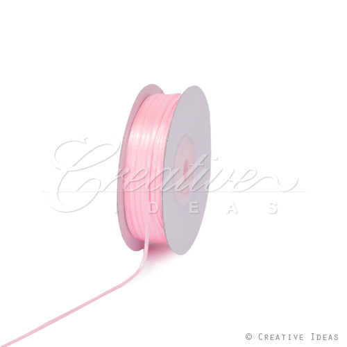 1/16" Double Face Satin Ribbon - 100 Yards (Pink)