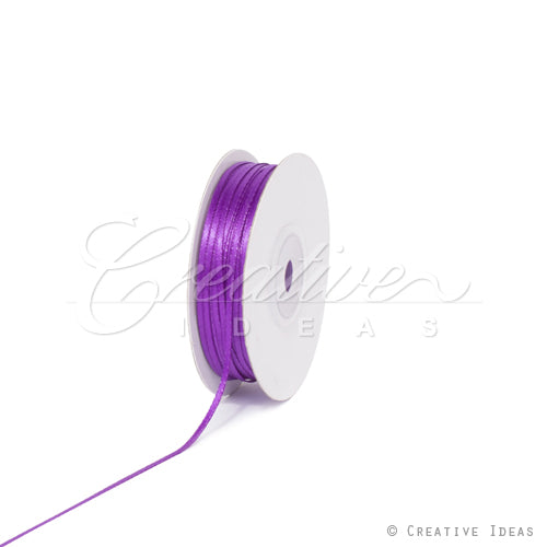 1/16" Double Face Satin Ribbon - 100 Yards (Purple)
