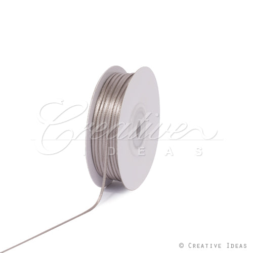 1/16" Double Face Satin Ribbon - 100 Yards (Silver)