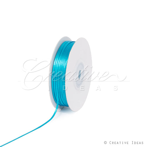 1/16" Double Face Satin Ribbon - 100 Yards (Turquoise)