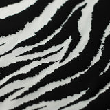 Zebra Polyester Spandex Fabric - Black And White Zebra Print, 58/60" Width (1 Yard)