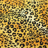 Golden Cat Polyester Spandex Fabric - Yellow Jaguar Animal Print, 58/60" Width (1 Yard)