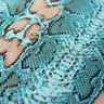 Snake Skin Nylon Spandex Fabric - Pink/Orange/Turquoise/Tan Snake Print, 58/60" Width, 320 GSM (1 Yard)