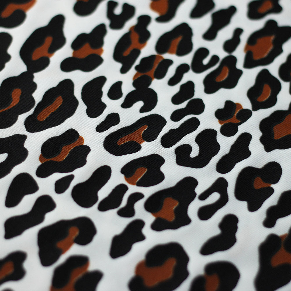 Bedrock Polyester Spandex Fabric - Multi Leopard Print, 58/60" Width (1 Yard)