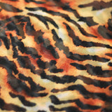 Tiger Polyester Spandex Fabric - Black/Brown Tiger Print, 240 GSM, 58/60" Width (1 Yard)