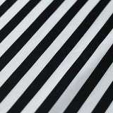 Classic Tricot Stripes Polyester Spandex Fabric - Wide Stripe Print, Black/White, Navy/White, Red/White, Turquoise/White, 58/60" Width (1 Yard)