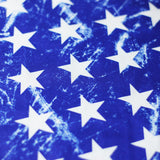 Vintage Stars - Stripes Polyester Spandex Fabric - American Flag Stars And Stripes, Royal/White And Red/White, 58/60" Width (1 Yard)