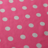 Candy Dots And Stripes Polyester Spandex Fabric - Pastel Pink, Aqua And White, Polka Dots And Stripes, 58/60" Width (1 Yard)