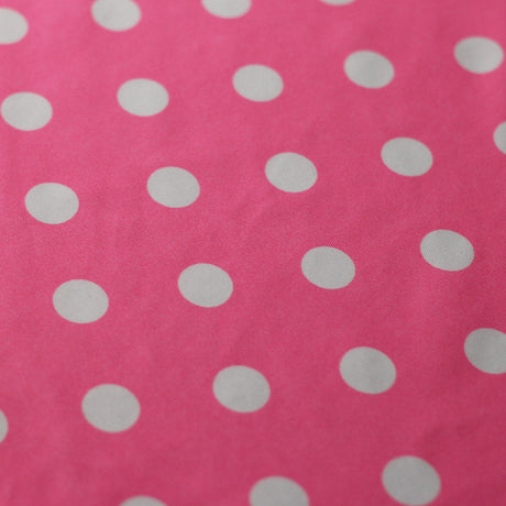Candy Dots And Stripes Polyester Spandex Fabric - Pastel Pink, Aqua And White, Polka Dots And Stripes, 58/60" Width (1 Yard)