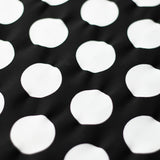 Dot Daze Shiny Tricot Polyester Spandex Fabric - Large Polka Dots, Black/White Or Pink/White, 58/60" Width (1 Yard)