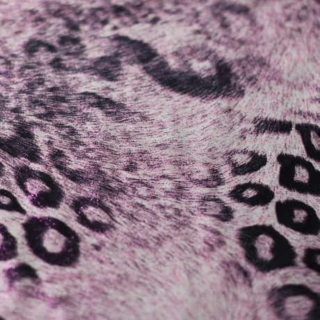 Animal Foil Polyester Spandex Fabric - Pink/Turquoise/Ivory, Jaguar Skin Print, 58/60" Width (1 Yard)