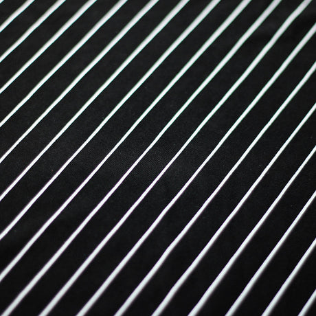 Gangsta Stripe Poly Spandex Fabric - Black/White Stripes, 58/60" Width (1 Yard)