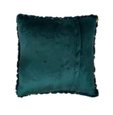 Golden Faux Fur Glow Fluffy Pillow Polyester Fabric - Black Moon With Gold Foil, 20" X 20" (1 Pillow)