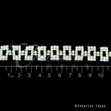1/2" Elegant Retangle Rhinestone Chain-3 Yds (Silver)