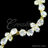 1/2" Faux Diamond Wave Rhinestone Chain-3 Yds (Gold)