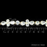 1/2" Faux Diamond Wave Rhinestone Chain-3 Yds (Gold)