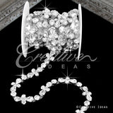 1/2" Faux Diamond Wave Rhinestone Chain-3 Yds (Silver)
