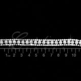 1/2" Faux Pearl Center Rhinestone Chain-3 Yds (Silver)