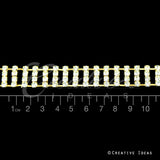 1/2" Gem Rails Rhinestone Chain-3 Yds (Gold)