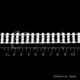 1/2" Gem Rails Rhinestone Chain-3 Yds (Silver)