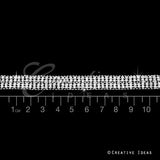 1/2" Multi Row Rhinestone Chain-3 Yds (Silver)