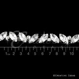 1/2" Navette Shape Rhinestone Chain-3 Yds (Silver)