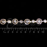 1/2" Orbit Rhinestone Chain-3 Yds (Gold)