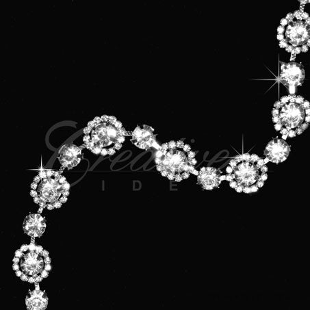 1/2" Orbit Rhinestone Chain-3 Yds (Silver)