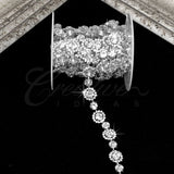 1/2" Orbit Rhinestone Chain-3 Yds (Silver)
