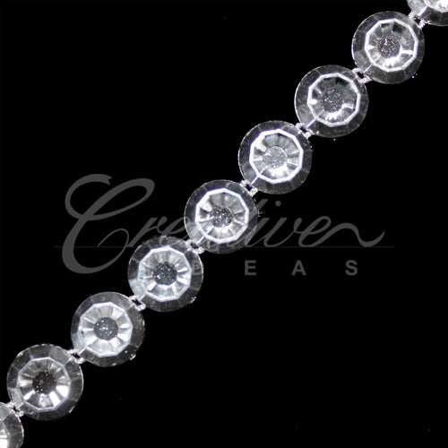 1/2" Round Bedazzle Trim-4.5 Meters (Silver)