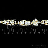 1/2" Stylish Daisy Rhinestone Chain-3 Yds (Gold)