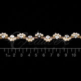 1/2" Wavy Pearls Rhinestone Chain-3 Yds (Gold)