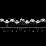 1/2" Wavy Pearls Rhinestone Chain-3 Yds (Silver)
