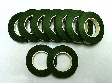 1/2" Wide x 90 Feet Long White Florist Tape - Pack of 12 Floral Tape Rolls