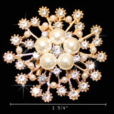 1 3/4" Fireworks Rhinestone Brooch-2 Pcs (Gold)
